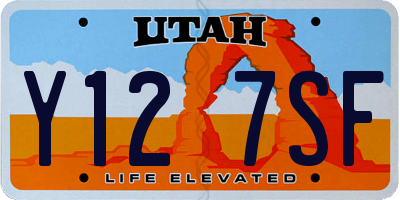 UT license plate Y127SF