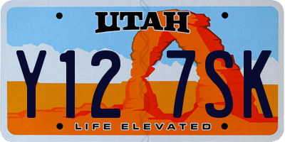 UT license plate Y127SK