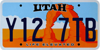 UT license plate Y127TB