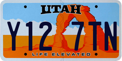 UT license plate Y127TN