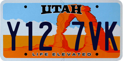 UT license plate Y127VK