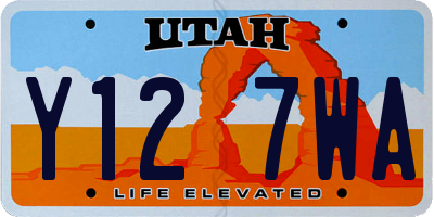 UT license plate Y127WA