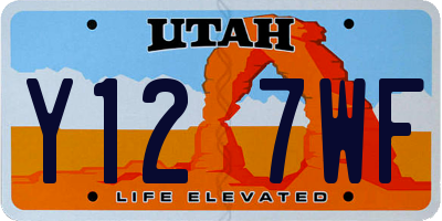 UT license plate Y127WF