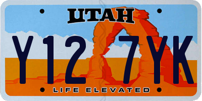 UT license plate Y127YK