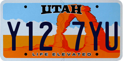 UT license plate Y127YU