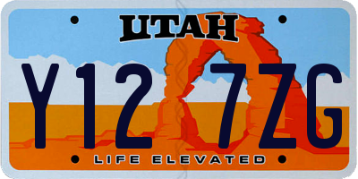 UT license plate Y127ZG