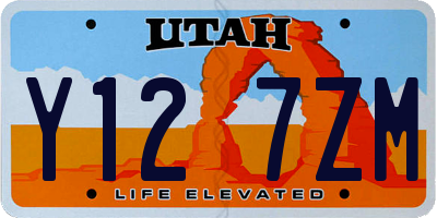 UT license plate Y127ZM