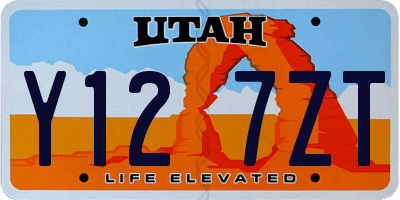 UT license plate Y127ZT