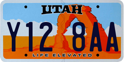 UT license plate Y128AA