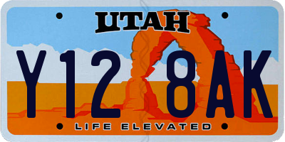 UT license plate Y128AK