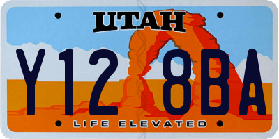 UT license plate Y128BA
