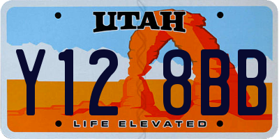 UT license plate Y128BB