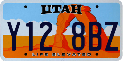 UT license plate Y128BZ