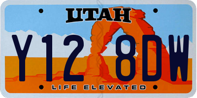 UT license plate Y128DW