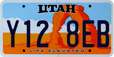 UT license plate Y128EB