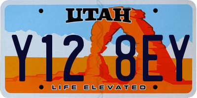 UT license plate Y128EY