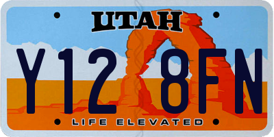 UT license plate Y128FN