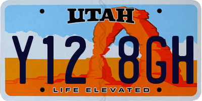 UT license plate Y128GH