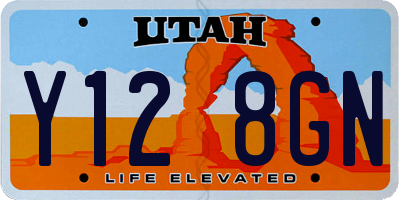 UT license plate Y128GN