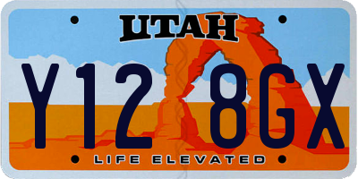 UT license plate Y128GX