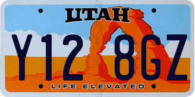 UT license plate Y128GZ