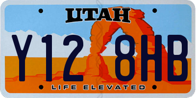 UT license plate Y128HB