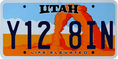 UT license plate Y128IN