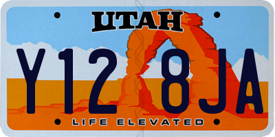 UT license plate Y128JA