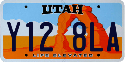 UT license plate Y128LA