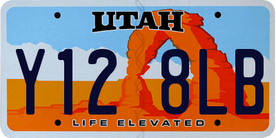 UT license plate Y128LB