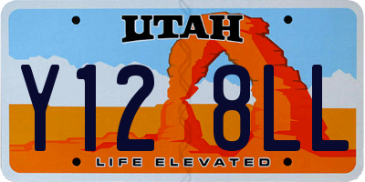 UT license plate Y128LL