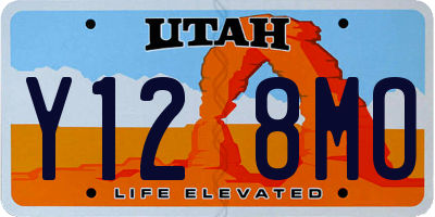 UT license plate Y128MO