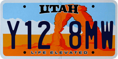 UT license plate Y128MW