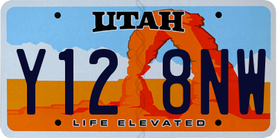 UT license plate Y128NW