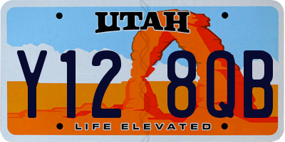 UT license plate Y128QB