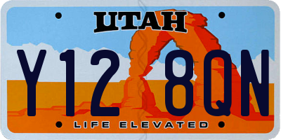 UT license plate Y128QN