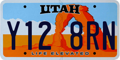 UT license plate Y128RN