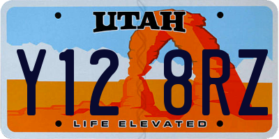 UT license plate Y128RZ