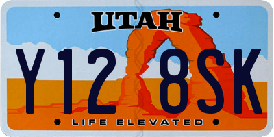 UT license plate Y128SK