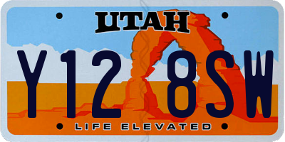 UT license plate Y128SW