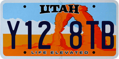 UT license plate Y128TB