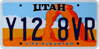 UT license plate Y128VR