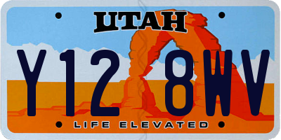 UT license plate Y128WV