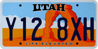 UT license plate Y128XH