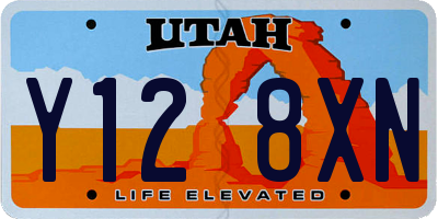 UT license plate Y128XN