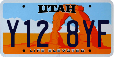 UT license plate Y128YF