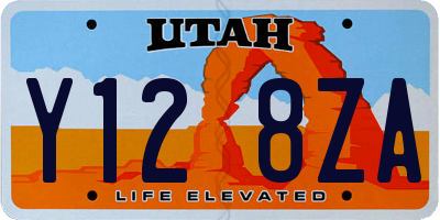UT license plate Y128ZA
