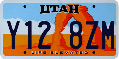 UT license plate Y128ZM
