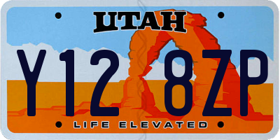 UT license plate Y128ZP