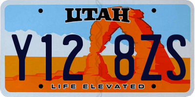 UT license plate Y128ZS